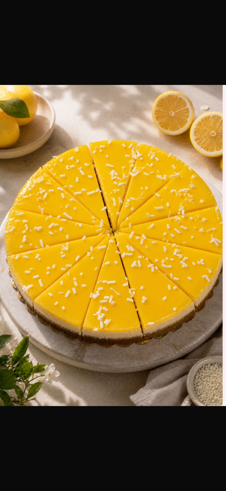 Limonlu cheesecake